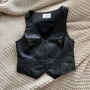 Aritzia Wilfred leather vest